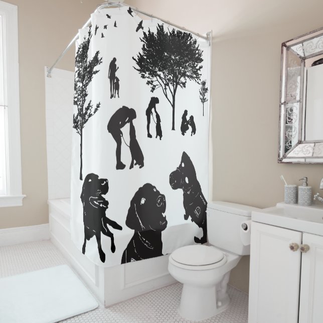 Shower Curtain Service Dog Love variation 2 (In Situ)