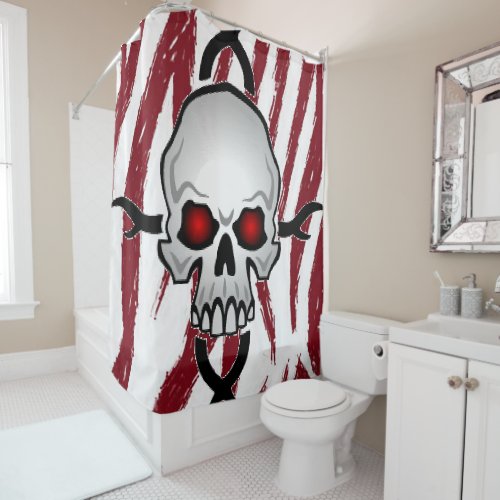 Shower curtain skulls