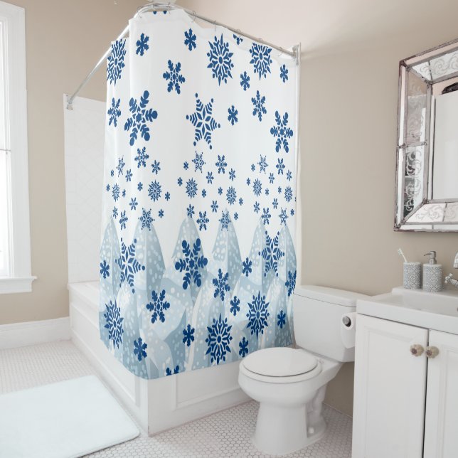 Shower Curtain Snowflakes (In Situ)