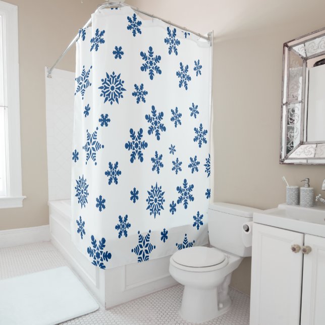 Shower Curtain Snowflakes (In Situ)