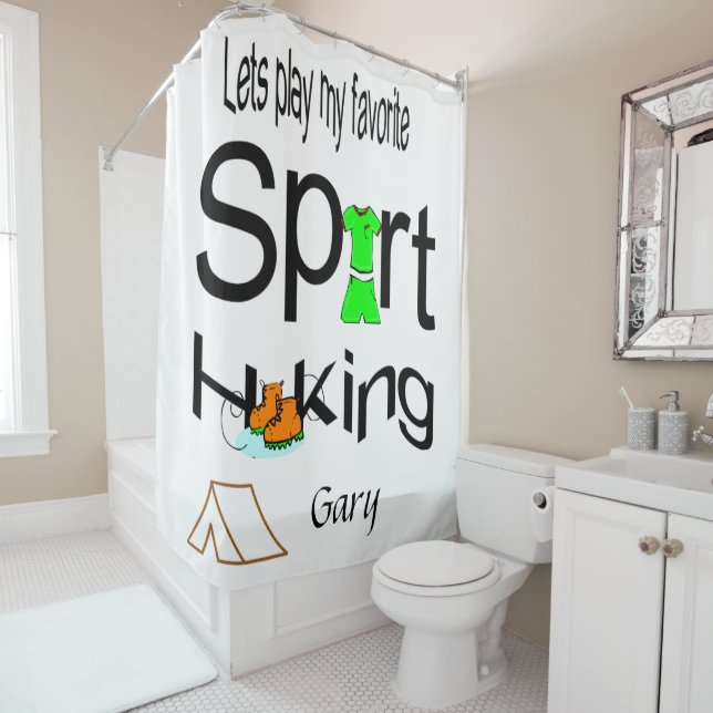 Shower Curtain Sports Hiking (In Situ)