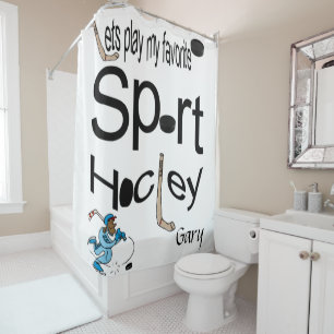 Shower Curtain Sports Hockey