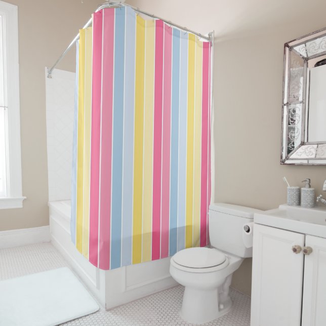 Shower Curtain Stripe (In Situ)