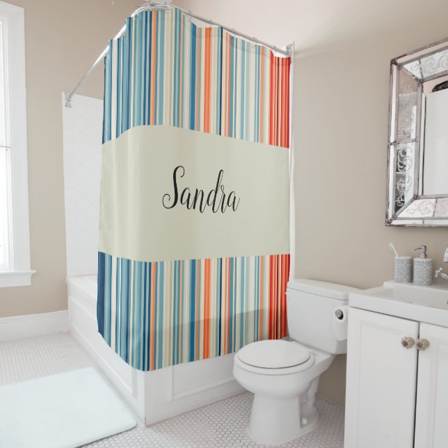 Shower Curtain Stripe (In Situ)