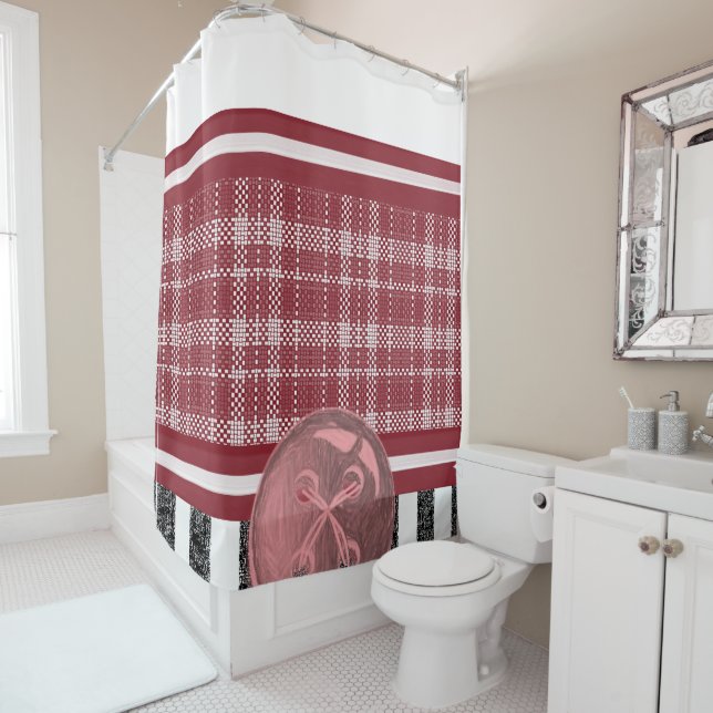 Shower Curtain Stripe (In Situ)