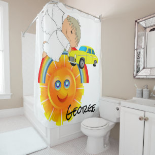 Shower Curtain Sun Angel Car