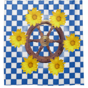 Shower Curtain, Sunflower, Anchor Curtain