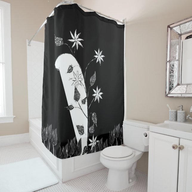 Shower curtain sunflowers (In Situ)