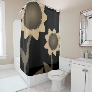 Shower curtain sunflowers