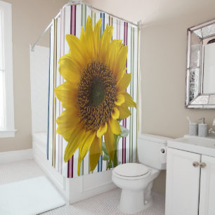 Shower curtain sunflowers