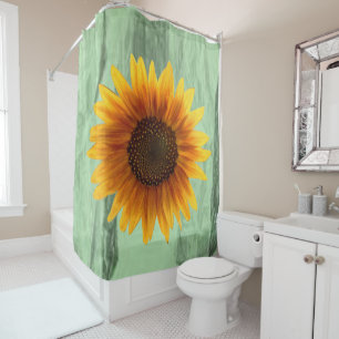 Shower curtain sunflowers