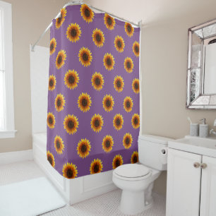Shower curtain sunflowers