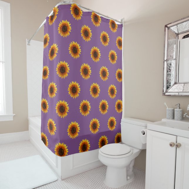 Shower curtain sunflowers (In Situ)