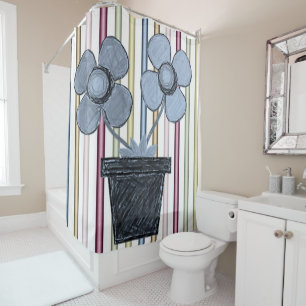 Shower curtain sunflowers