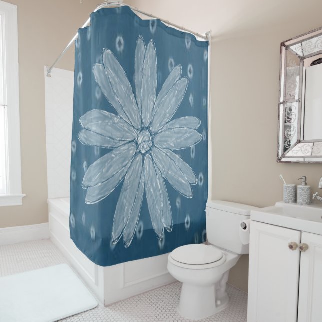 Shower curtain sunflowers (In Situ)