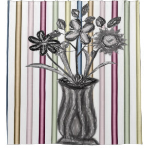 Shower curtain sunflowers