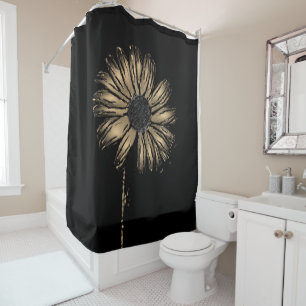 Shower curtain sunflowers