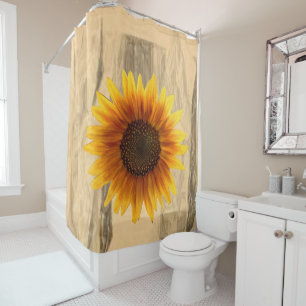 Shower curtain sunflowers