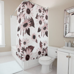 Shower curtain sunflowers