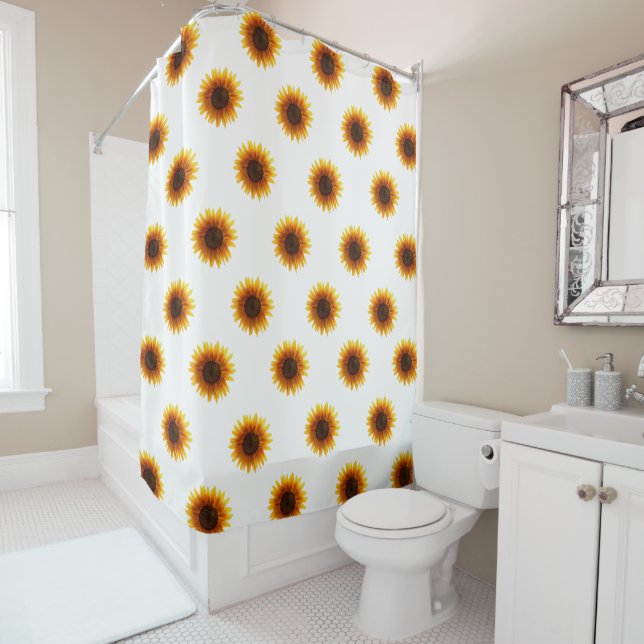 Shower curtain sunflowers (In Situ)