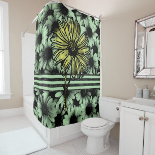 Shower curtain sunflowers