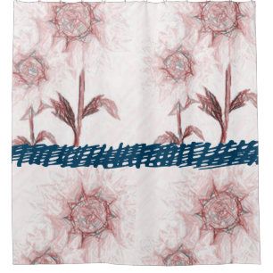 Shower curtain sunflowers