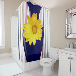 Shower curtain sunflowers