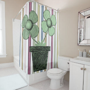 Shower curtain sunflowers