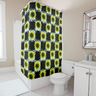 Shower curtain sunflowers