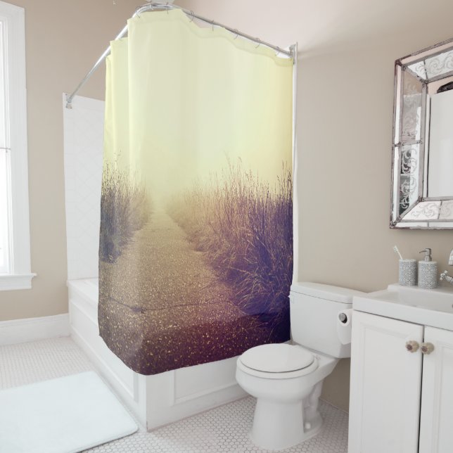 Shower Curtain Sunrise Pathway Walkway Path Side W (In Situ)