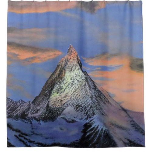 Shower Curtain _ The Matterhorn At Sunset