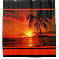 Shower Curtain/Tropical Sunset Shower Curtain