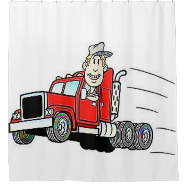 Shower Curtain Truck Driver (Front)