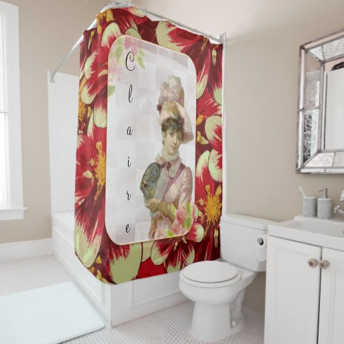 Shower Curtain Victorian Floral