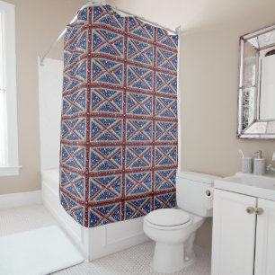 Shower Curtain with British Colors