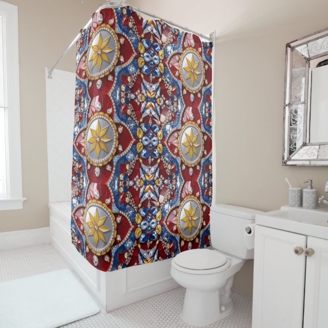  Shower Curtain with Colombian Colors (In Situ)