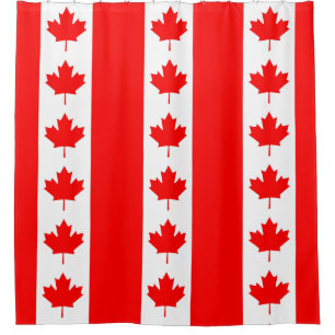 Shower Curtain with Flag of Canada