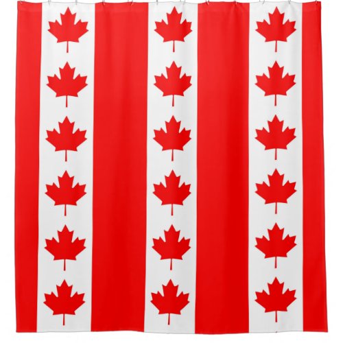 Shower Curtain with Flag of Canada