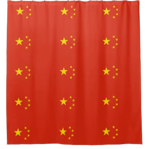 Shower Curtain with Flag of China