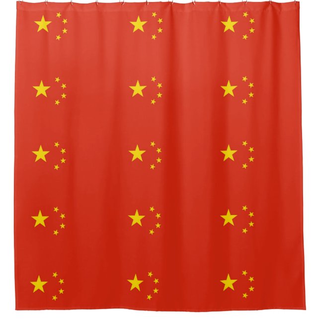 Shower Curtain with Flag of China (Front)