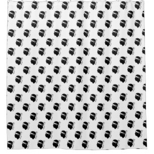 Shower Curtain with Flag of Corsica