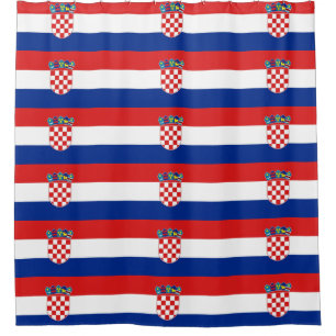 Shower Curtain with Flag of Croatia