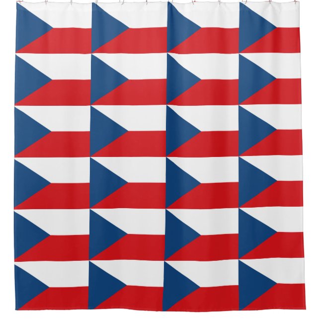 Shower Curtain with Flag of Czechia (Front)