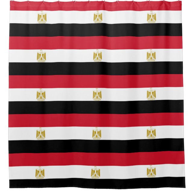 Shower Curtain with Flag of Egypt (Front)