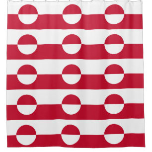 Shower Curtain with Flag of Greenland