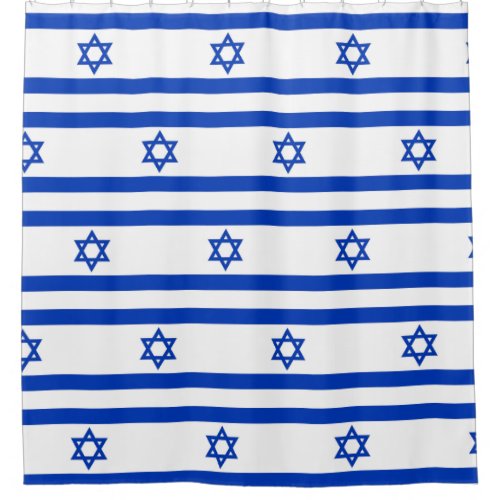 Shower Curtain with Flag of Israel