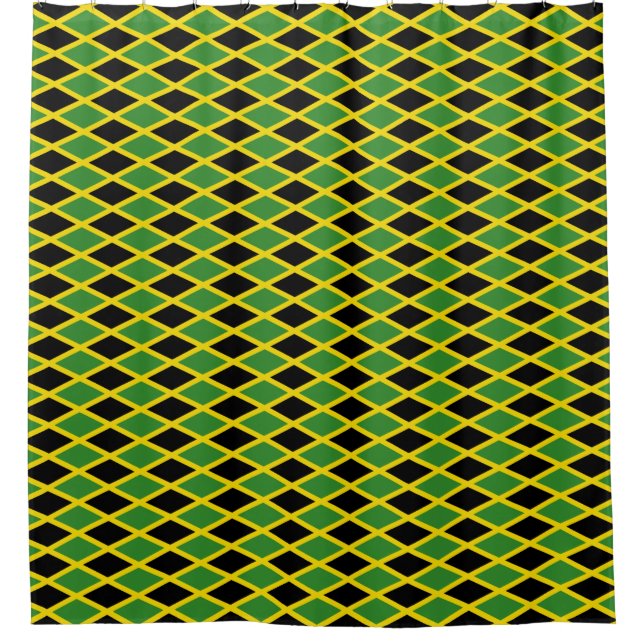Shower Curtain with Flag of Jamaica (Front)