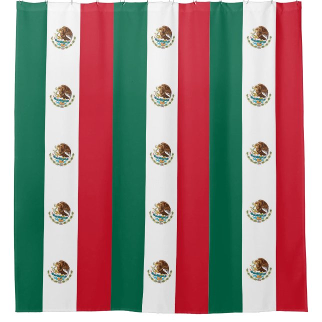 Shower Curtain with Flag of Mexico (Front)
