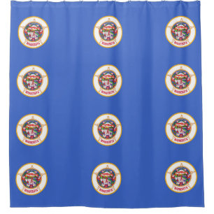 Shower Curtain with Flag of Minnesota, USA