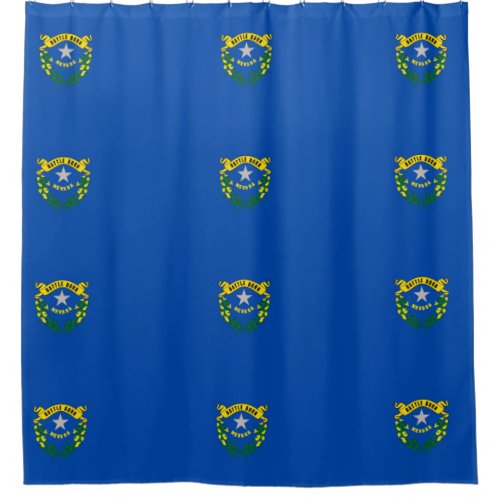 Shower Curtain with Flag of Nevada USA